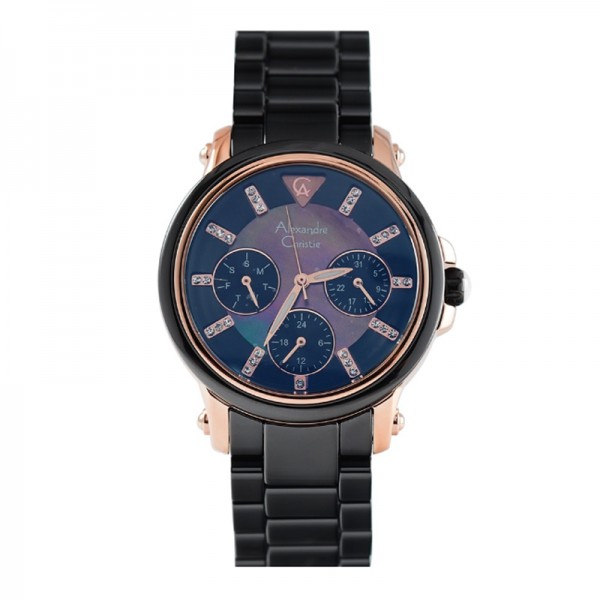 Alexandre Christie AC 2375 Rosegold Black Ceramic BFBBRBA